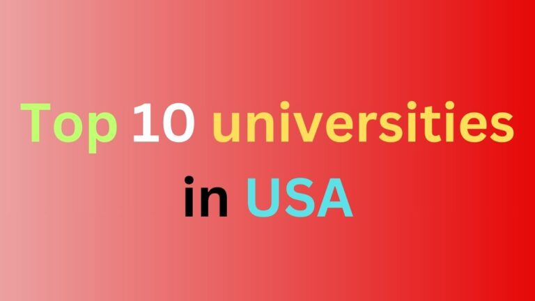Top 10 universities in USA